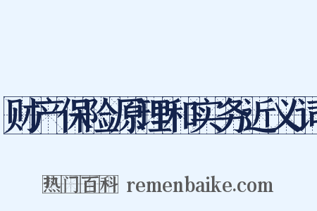 财产保险原理和实务近义词是什么意思的图片